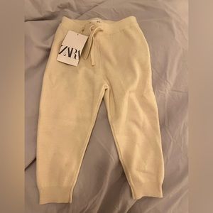 Zara Kids cream sweater pant in boys size 18-24 months NWT